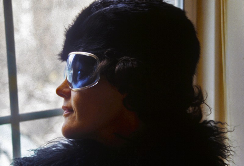 Mona wearing Blue Sunglasses, © Margaret Schnipper, photographer